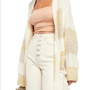 Free People Grains Combo Button Up Cardigan